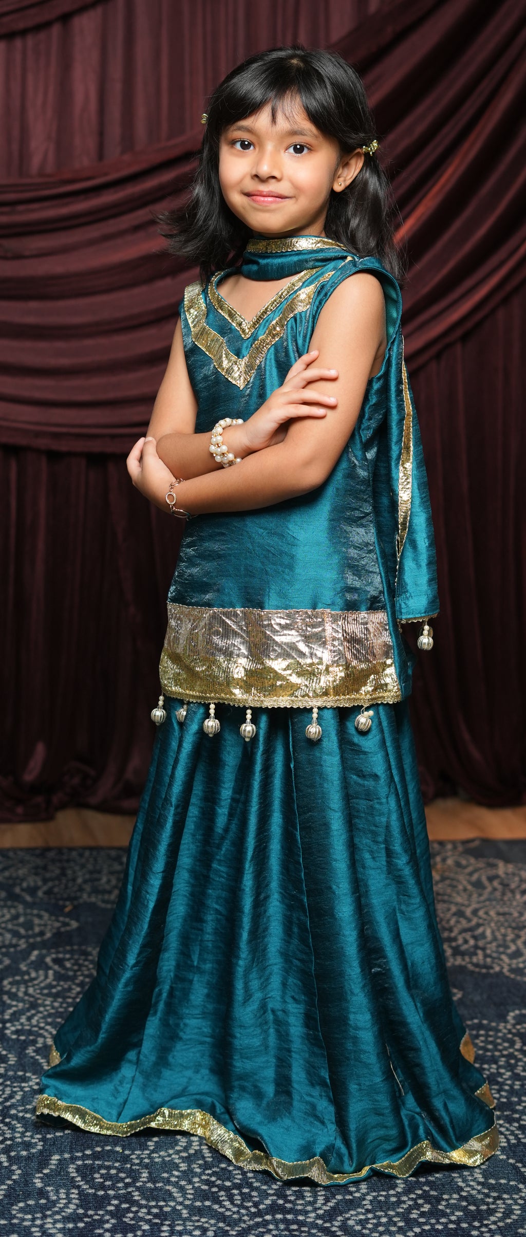 Morbaug Teal Lehenga Set