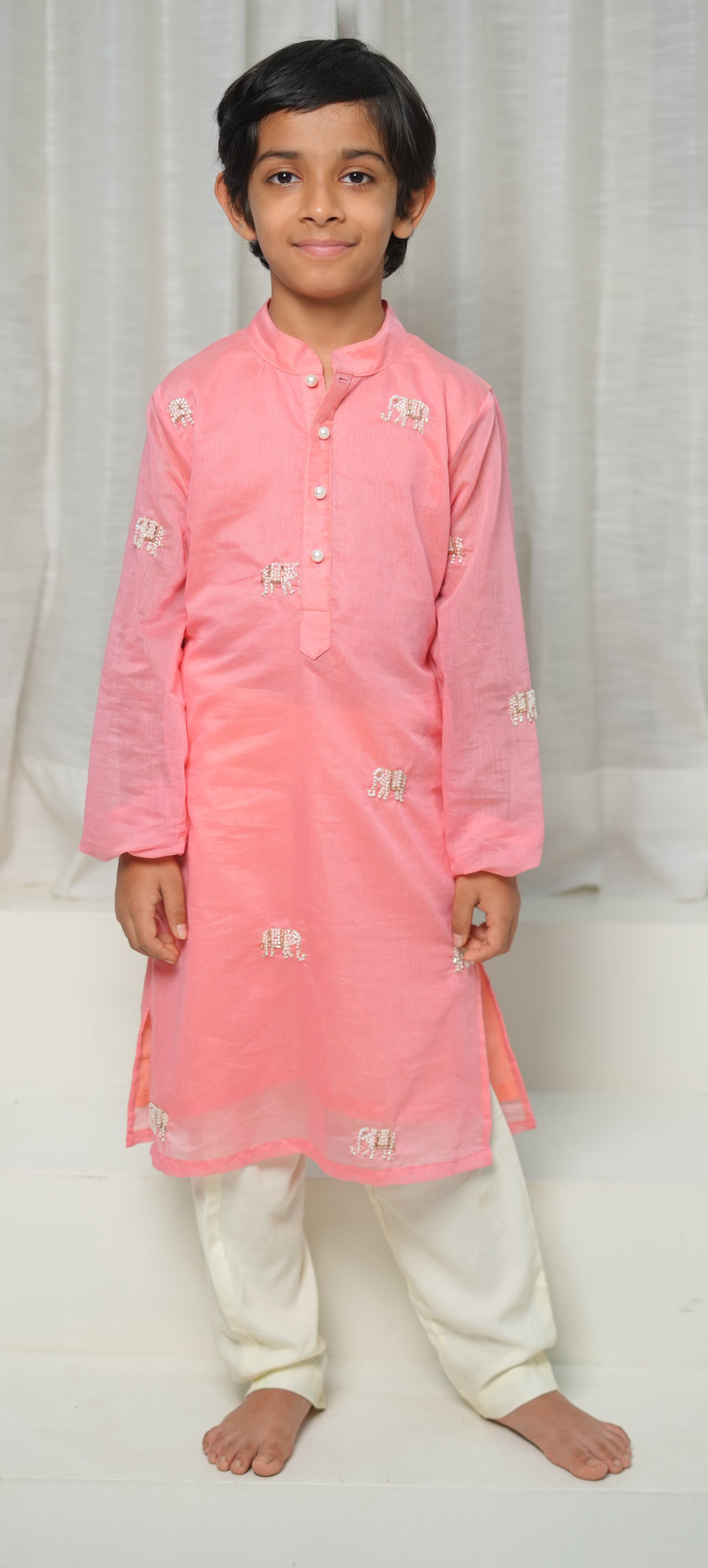 The Coral Elephant Kurta Set