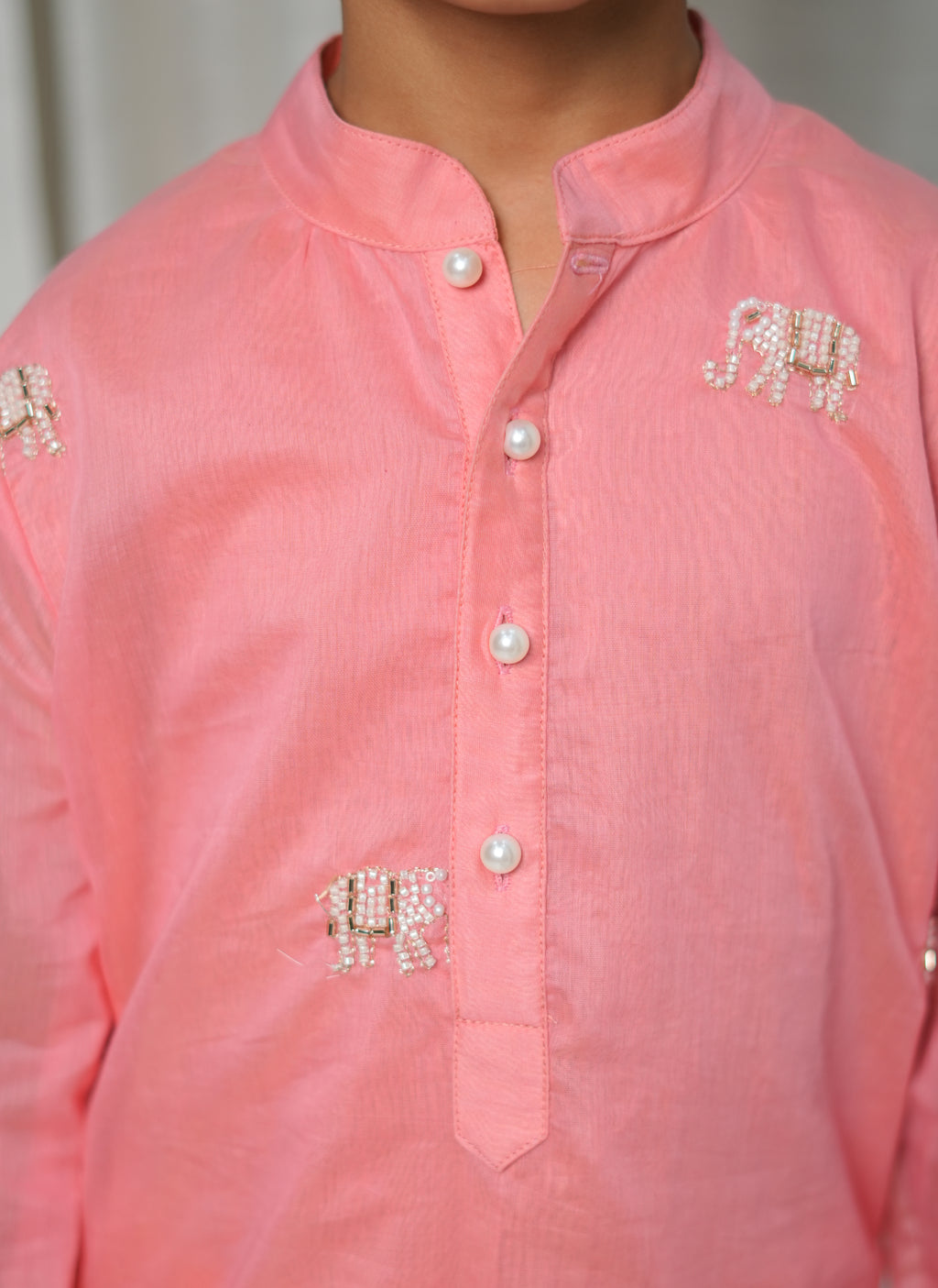The Coral Elephant Kurta Set
