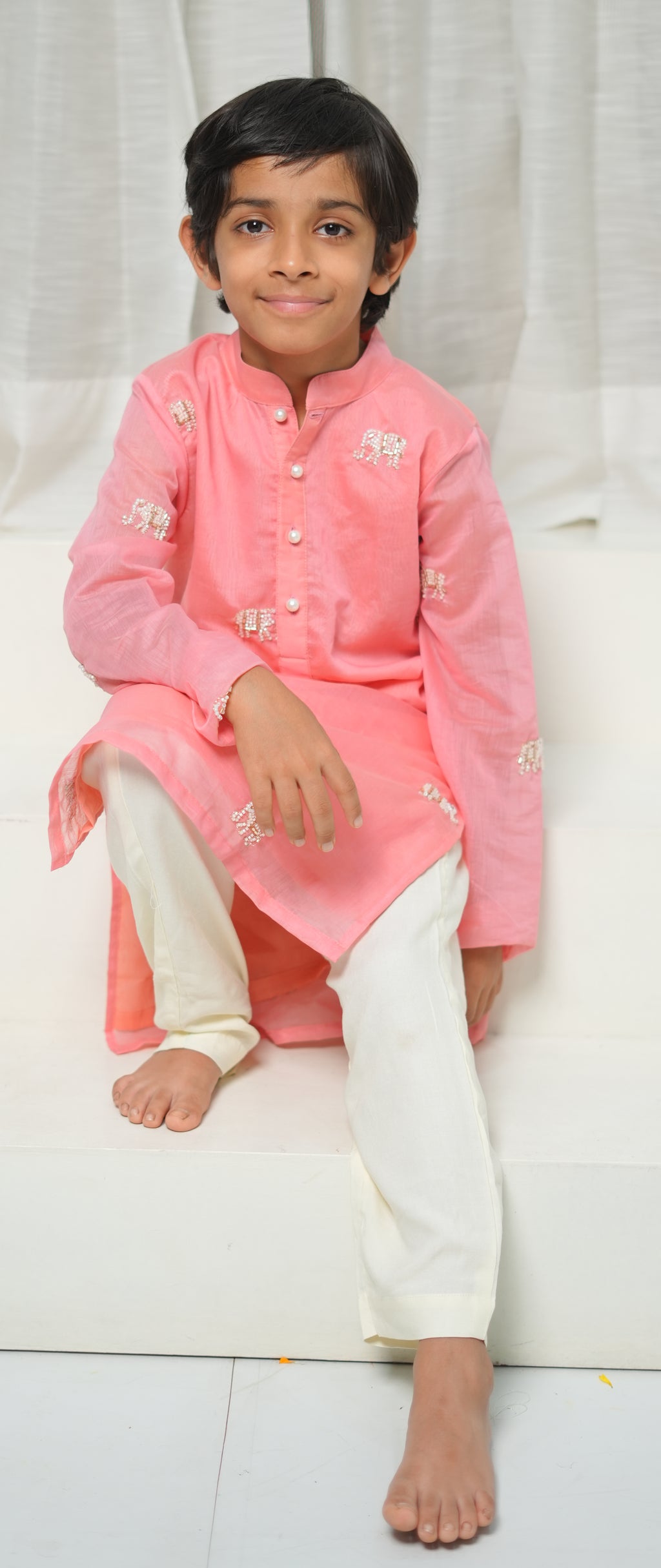 The Coral Elephant Kurta Set
