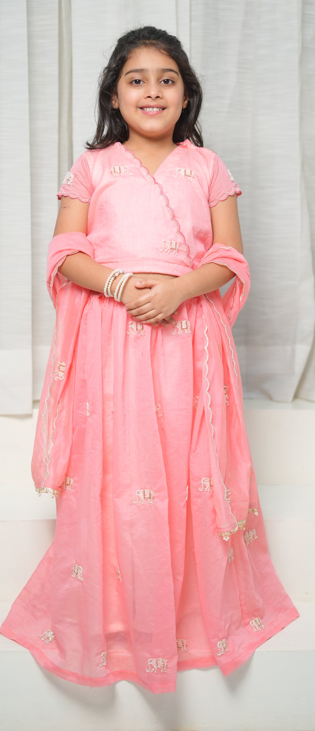 The Coral Elephants  Lehenga Set