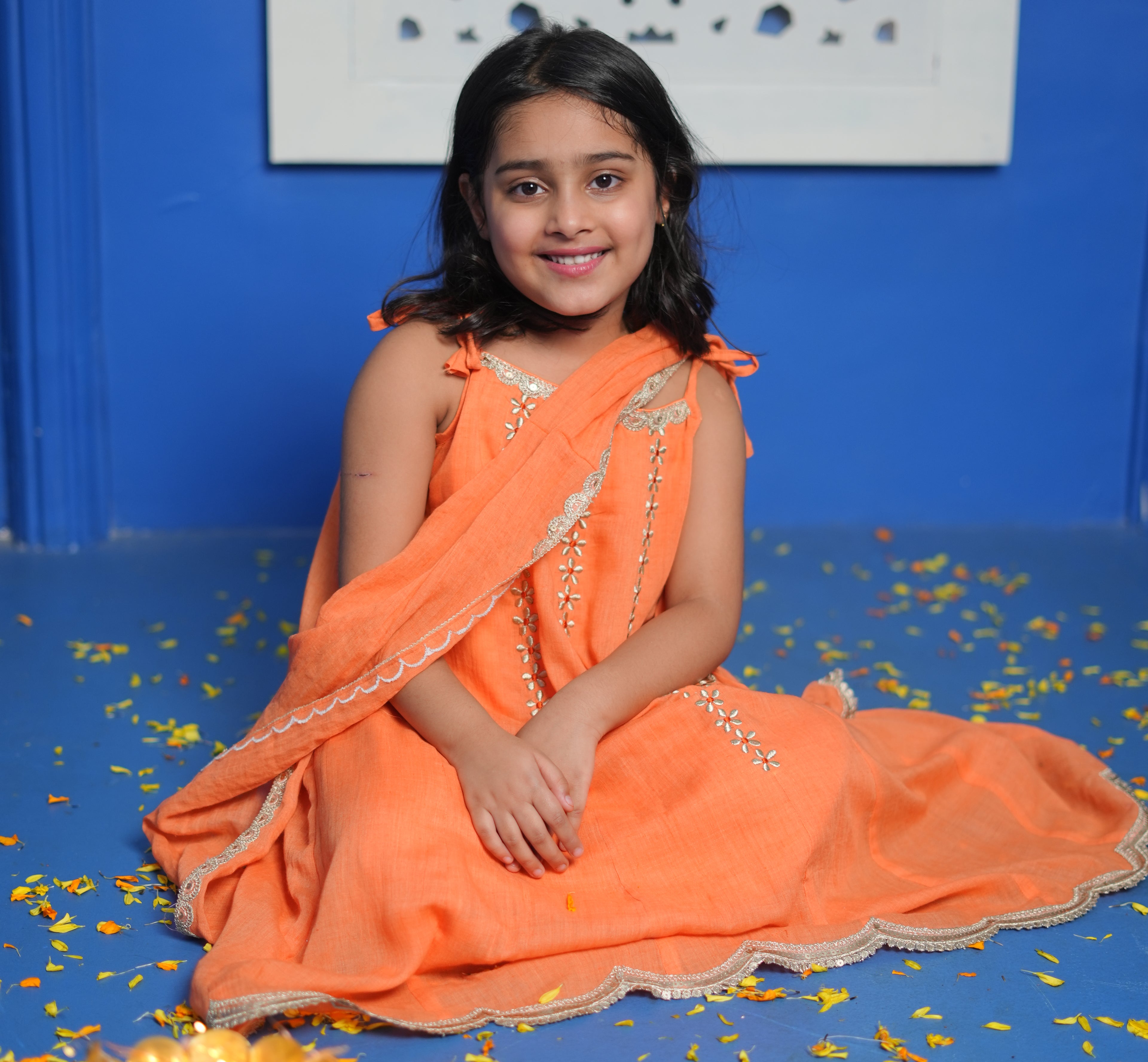 The Tangerine Bloom Dress Set