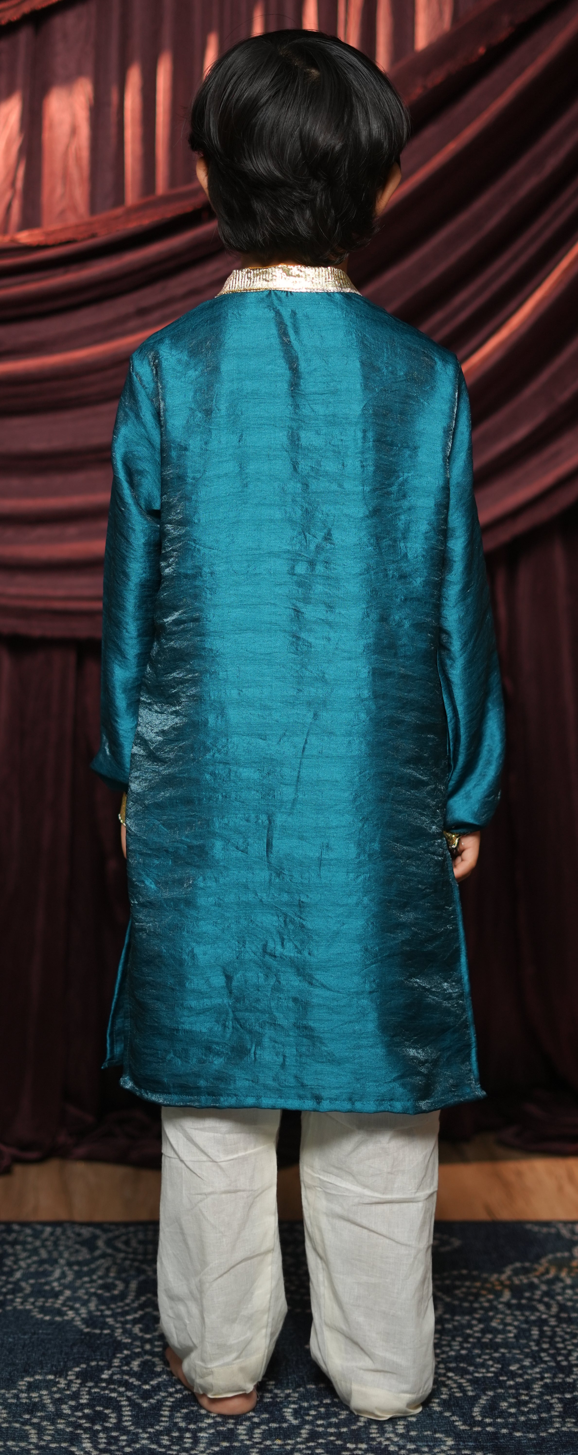 Morbagh Teal Kurta Set